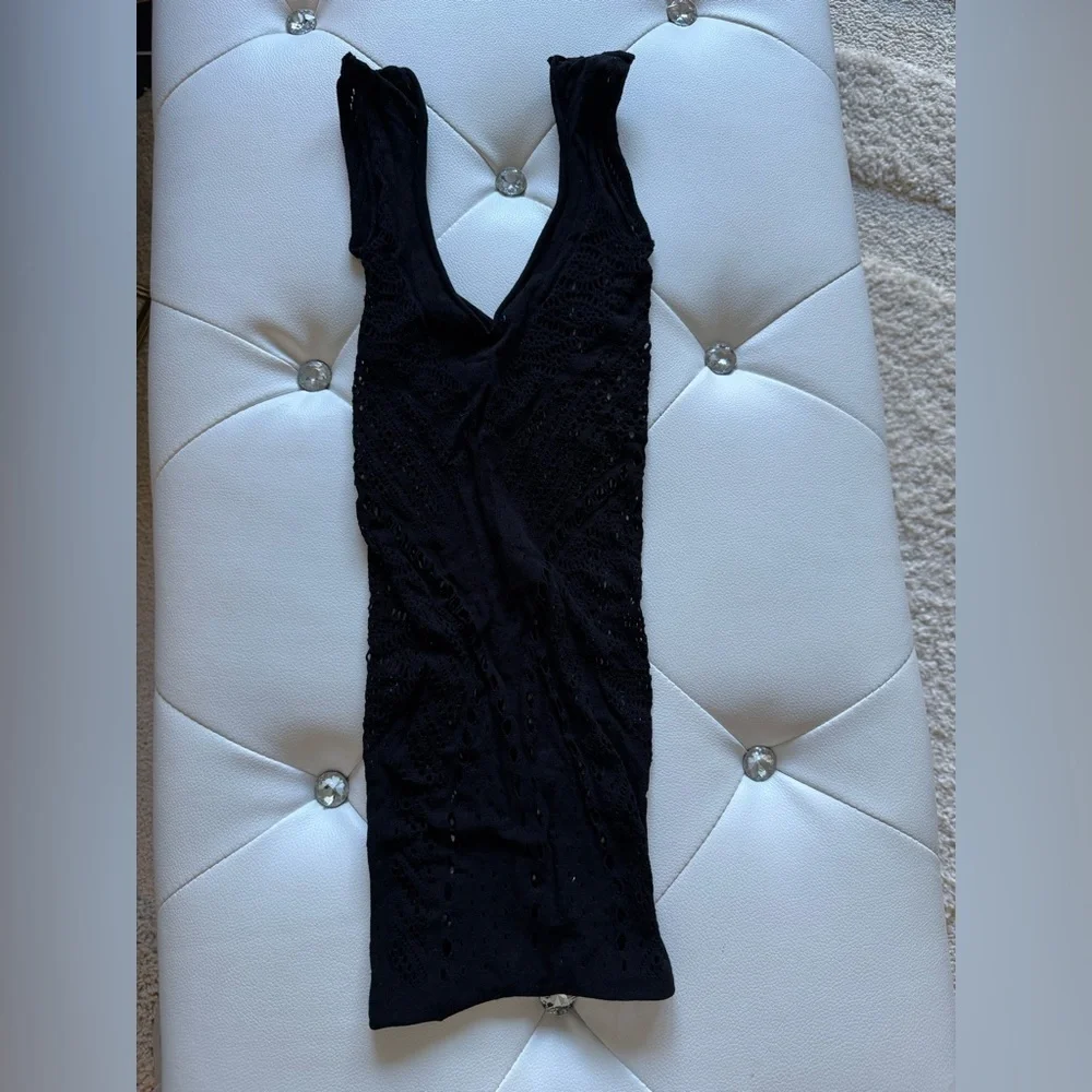 New Black Sexy Bodycon Fishnet Lace Lingerie Dress One Size - Picture 7 of 7